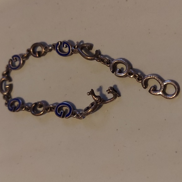 Awesome Vintage Gucci bracelet, late 70's blue enamel, super rare! - Picture 4 of 9